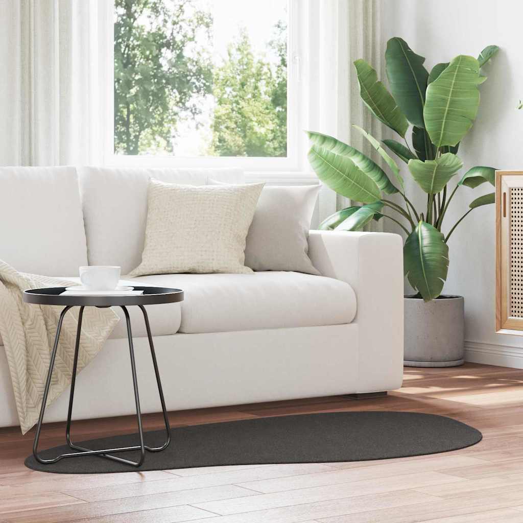 Tappeti Vidaxl huarte antracite 80 x 150 cm poliestere