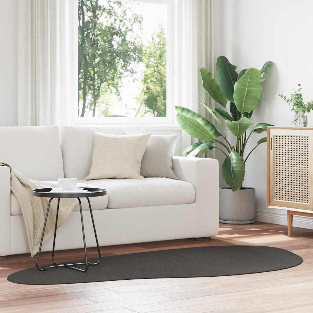 Vidaxl vloerkleden huarte antraciet 100 x 200 cm polyester