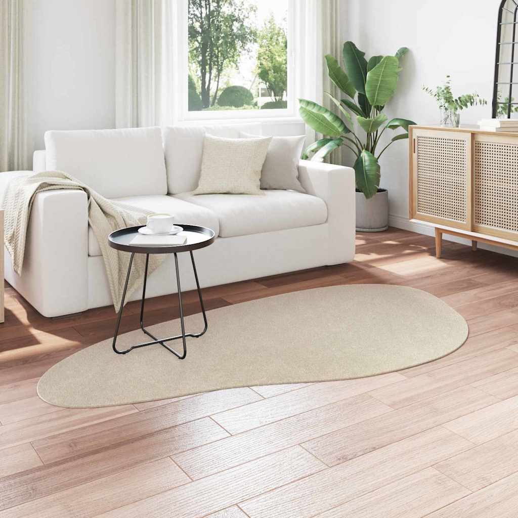 Vidaxl vloerkleden huarte beige 100 x 200 cm polyester