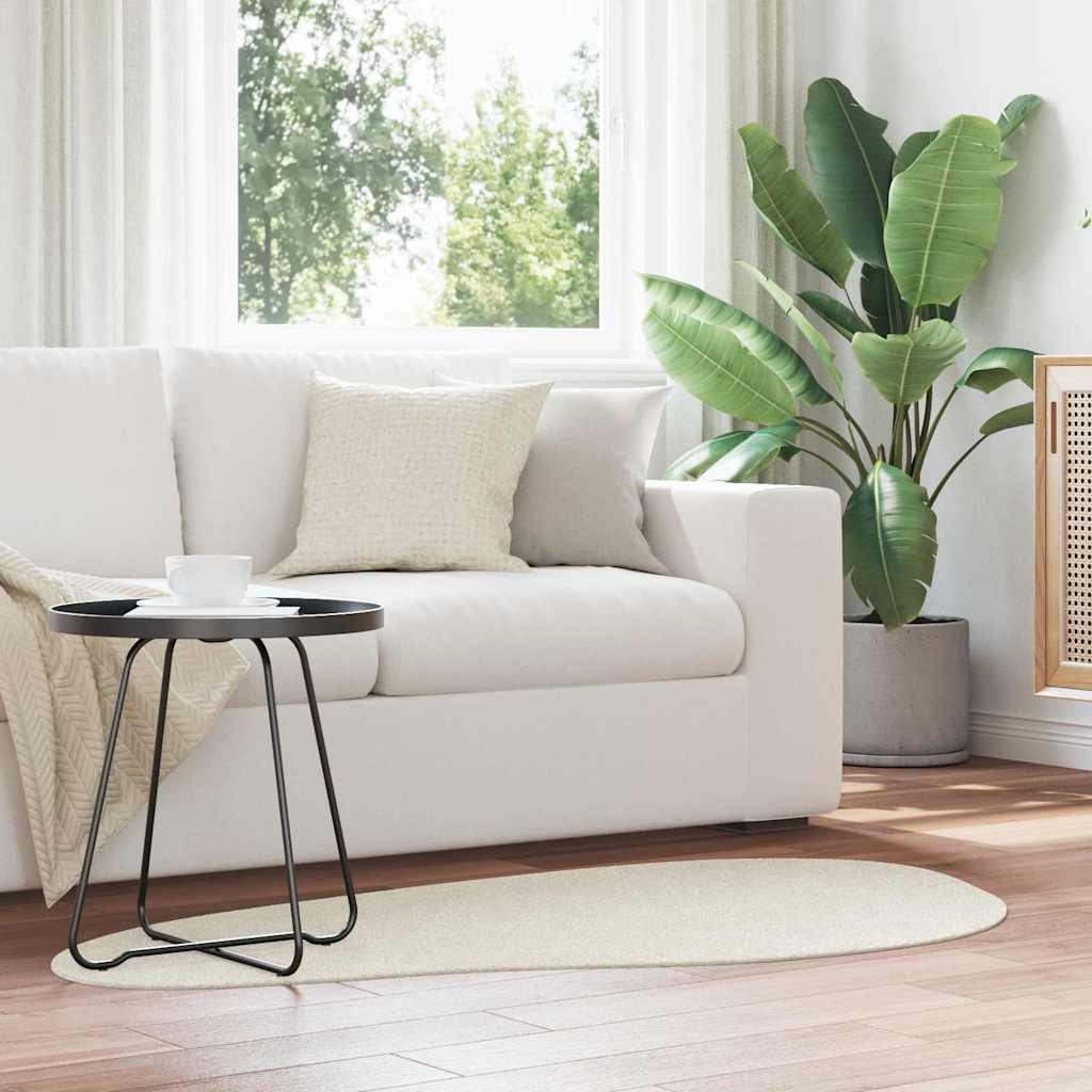 Vidaxl vloerkleden huarte crème 80 x 150 cm polyester