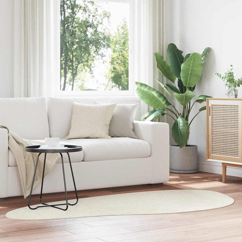 Vidaxl vloerkleden huarte crème 100 x 200 cm polyester