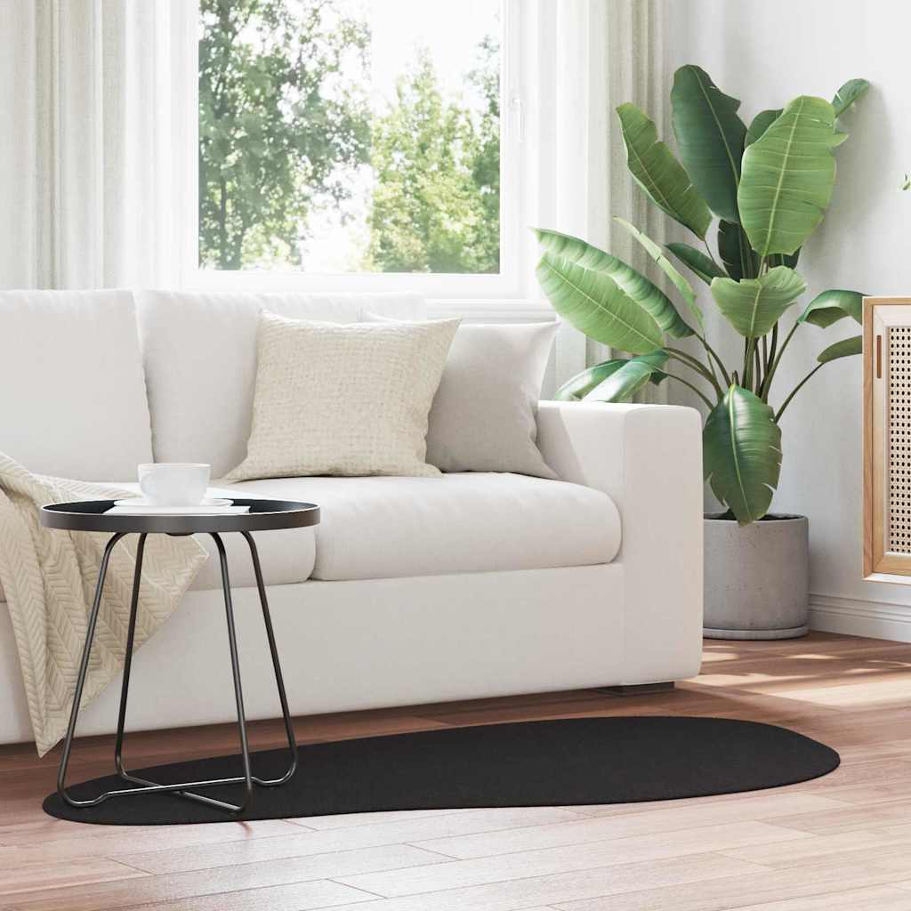 Tappeti VidaXL huarte nero 80 x 150 cm poliestere