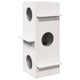 Vidaxl kattenhuis 43x43x90 cm massief grenenhout wit