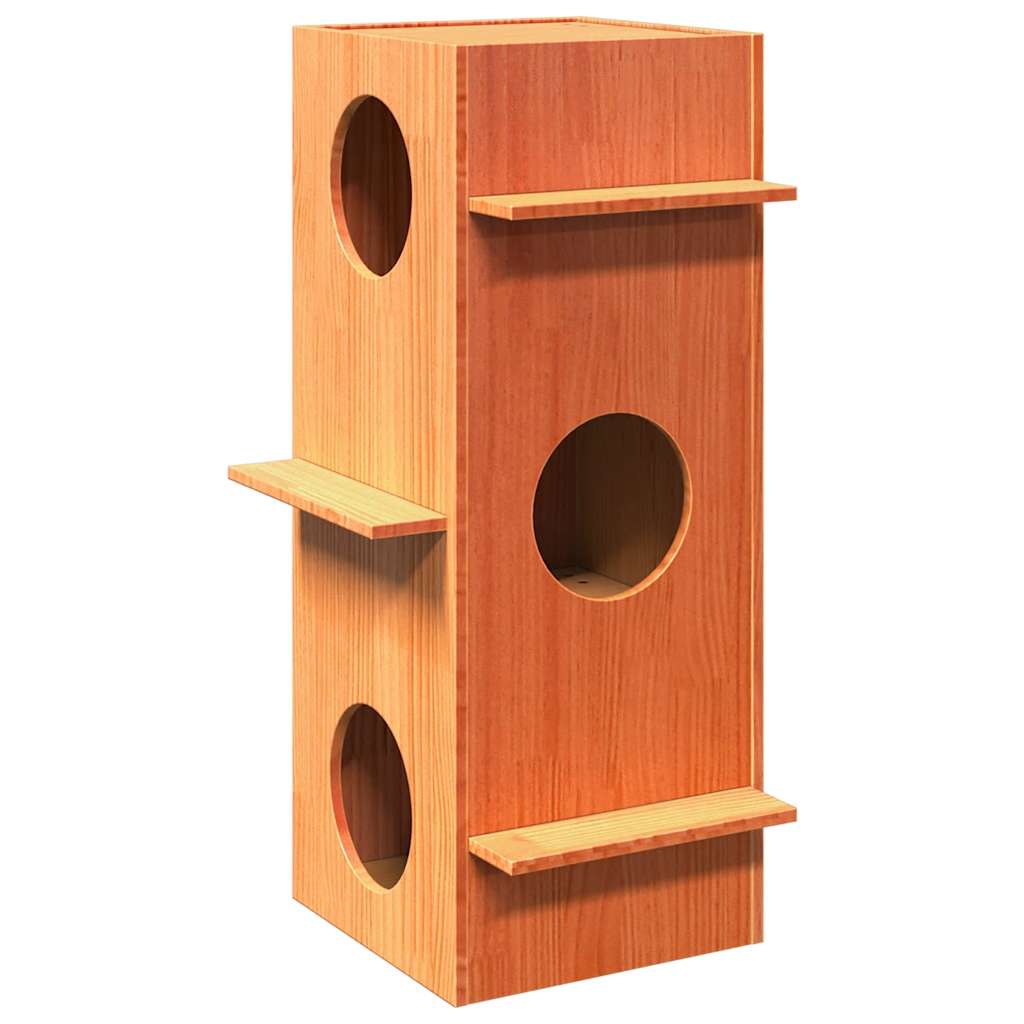 Vidaxl kattenhuis 43x43x90 cm Pinna solido marrone