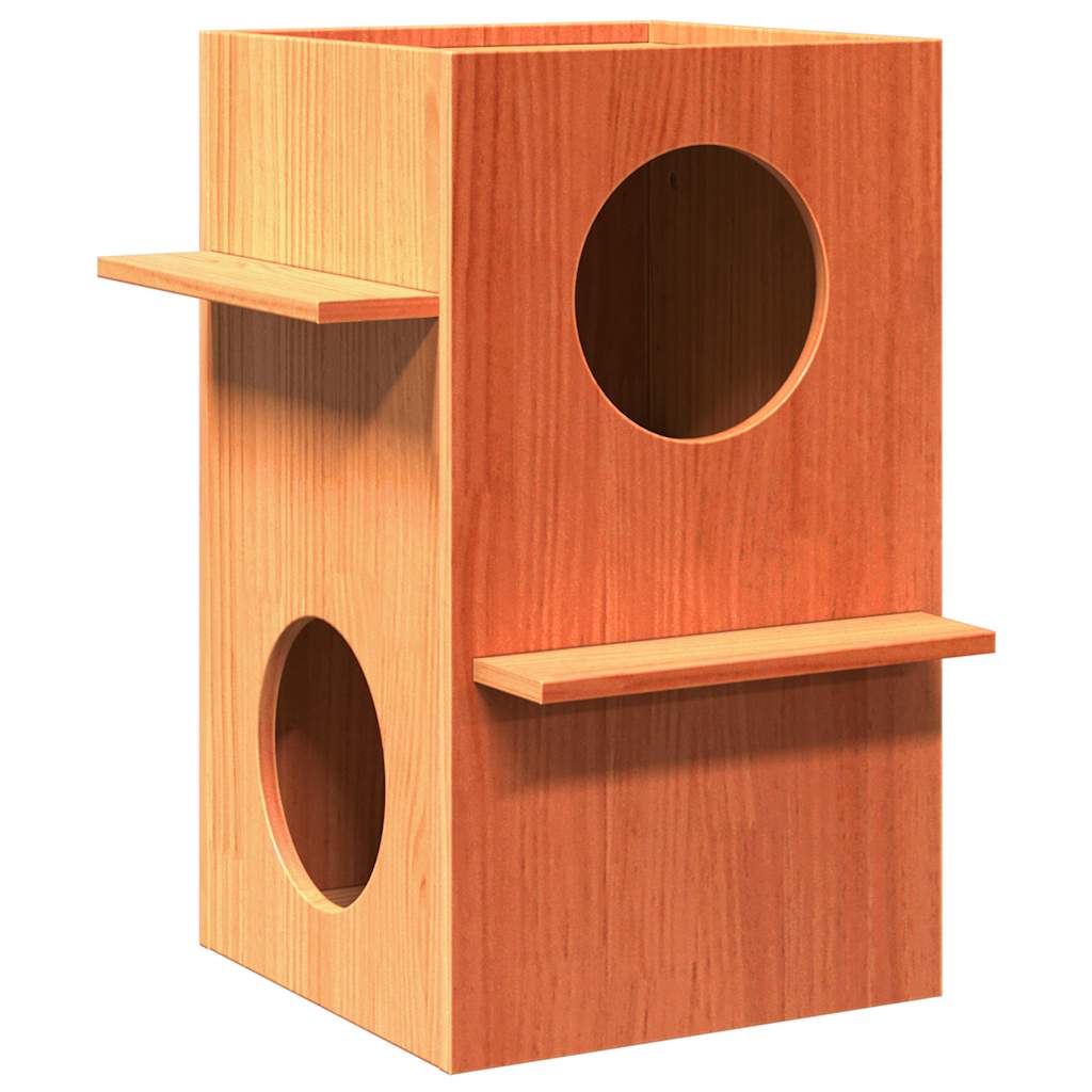 Vidaxl Kattenhuis 43x43x60 cm Pinna solido marrone