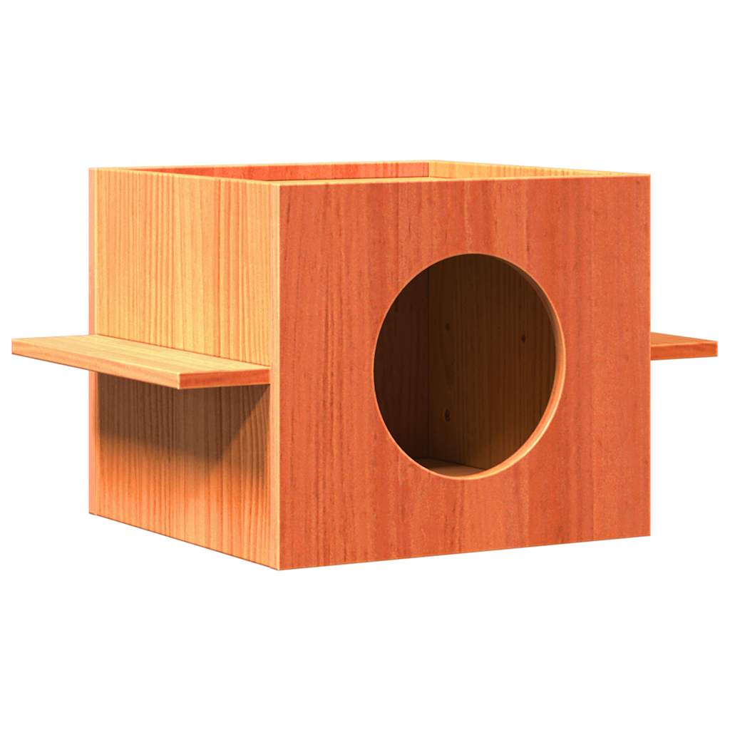 Vidaxl Kattenhuis 51x35x30 cm Pinna solido marrone