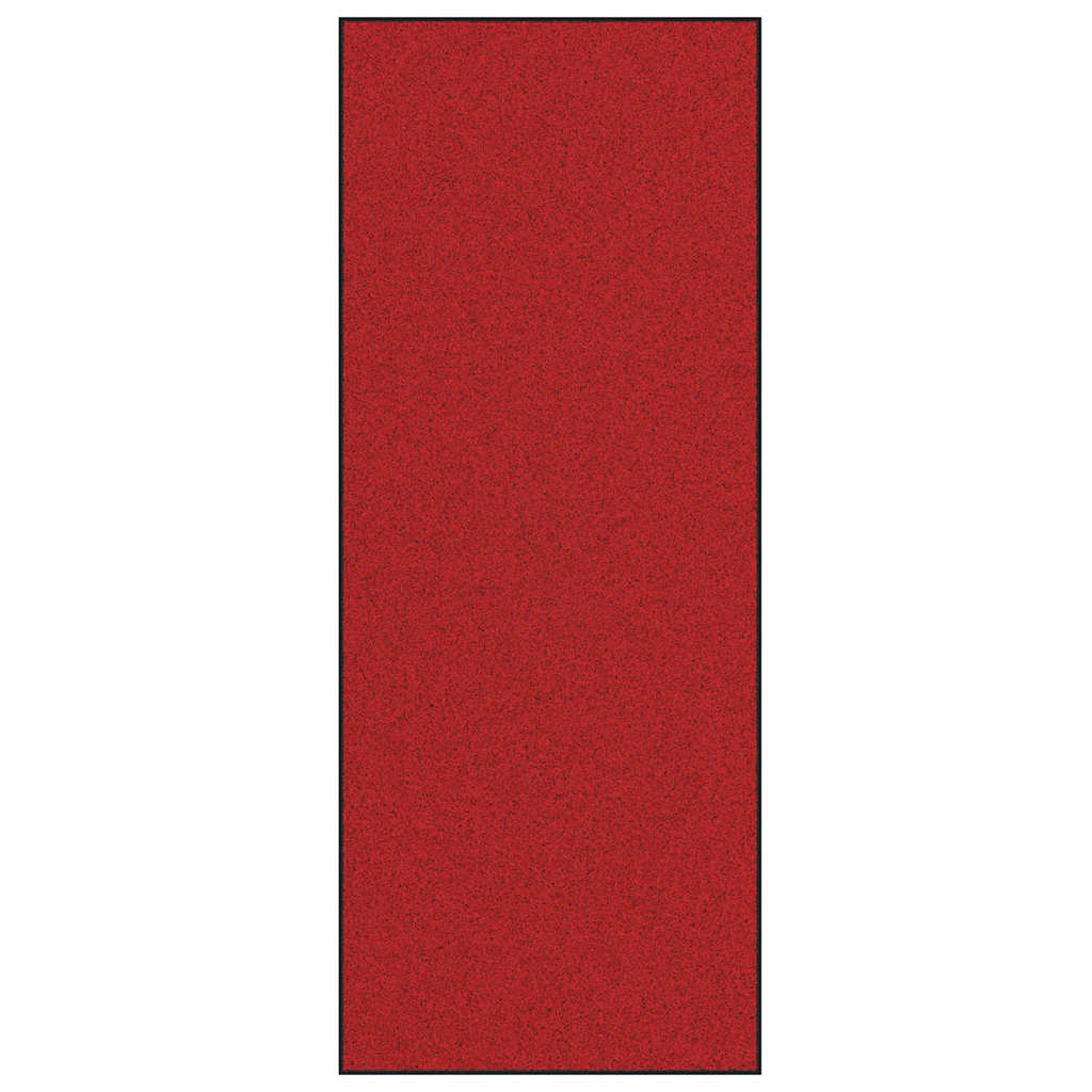 Vidaxx Felpudo diferente rojo y negro 120 x 300 cm poliamida y PVC