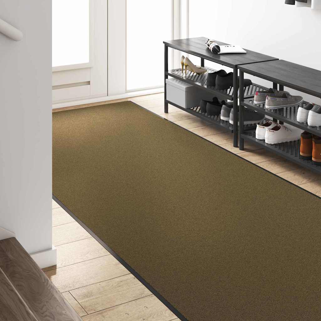 Zerbino Vidaxl altrimenti marrone e nero 120 x 400 cm in poliammide e PVC