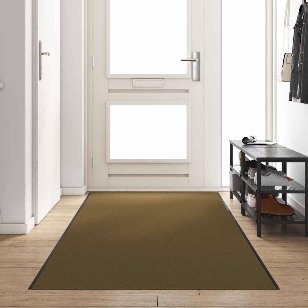Zerbino Vidaxl altrimenti marrone e nero 120 x 400 cm in poliammide e PVC