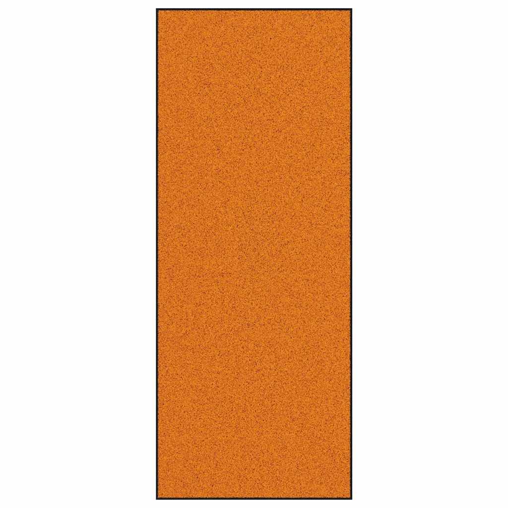 Vidaxl deurmat anders oranje en zwart 120 x 300 cm polyamide en pvc