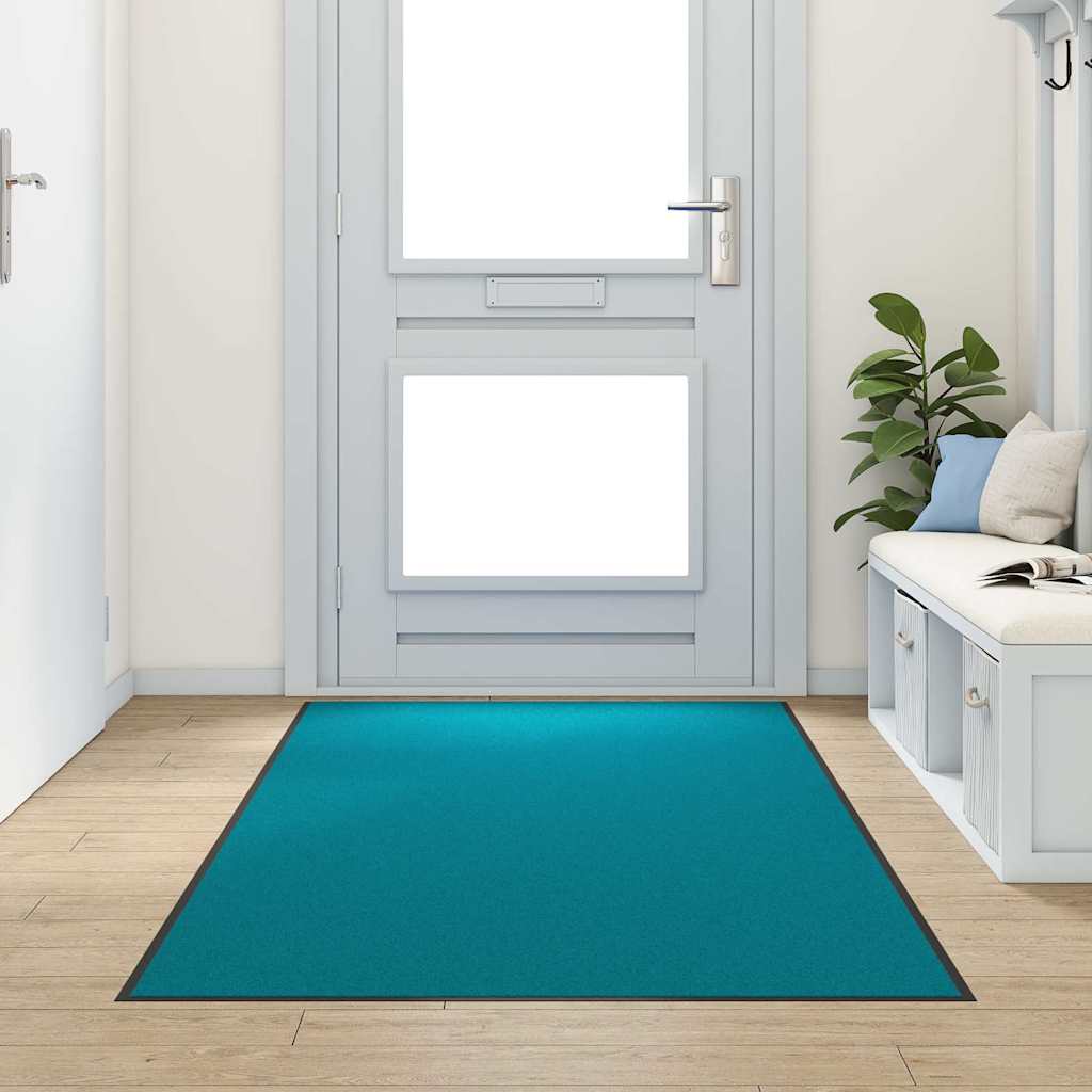 Zerbino Vidaxx diverso ciano e nero 120 x 250 cm in poliammide e PVC