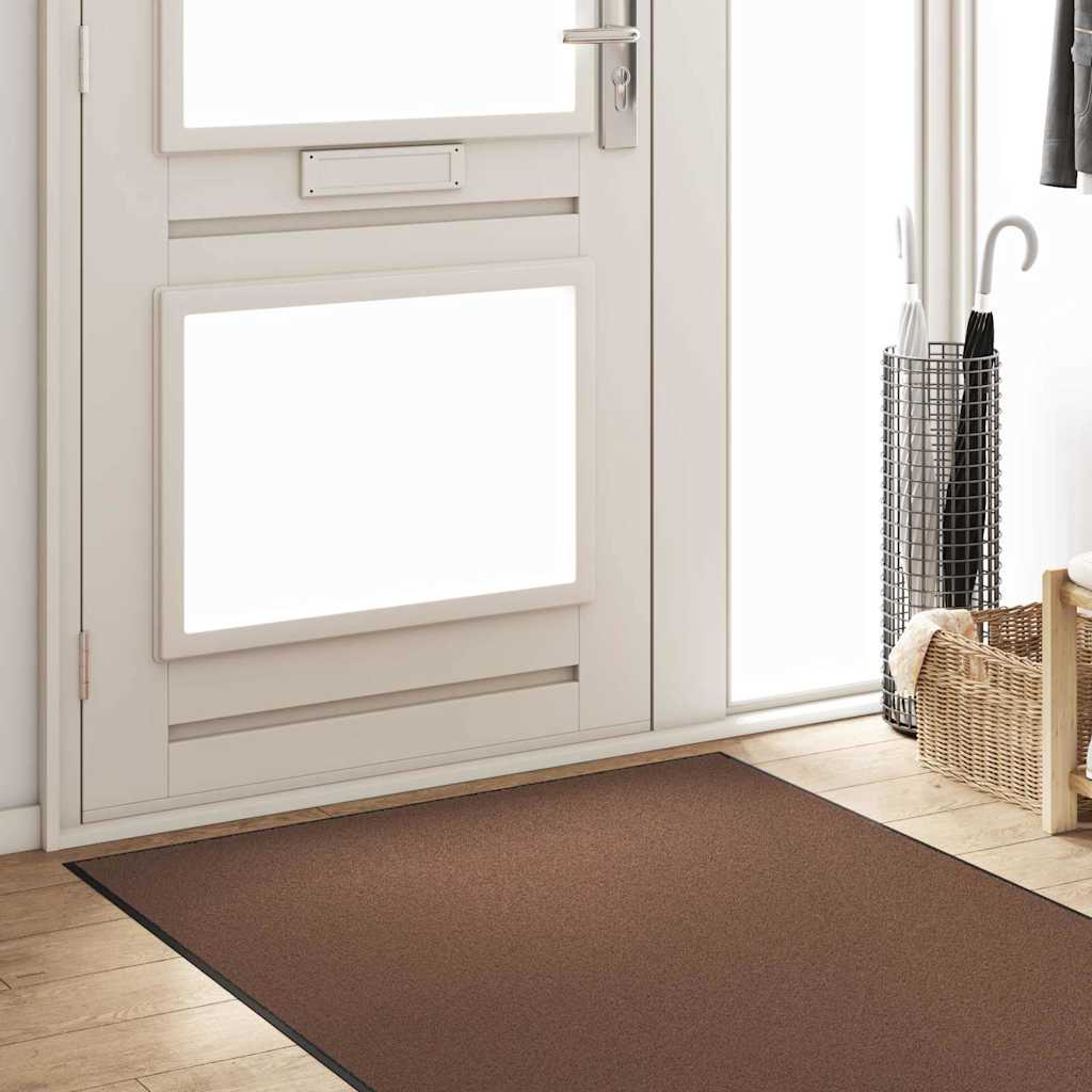 Vidaxx Felpudo marrón y negro 120 x 350 cm polipropileno y vinilo