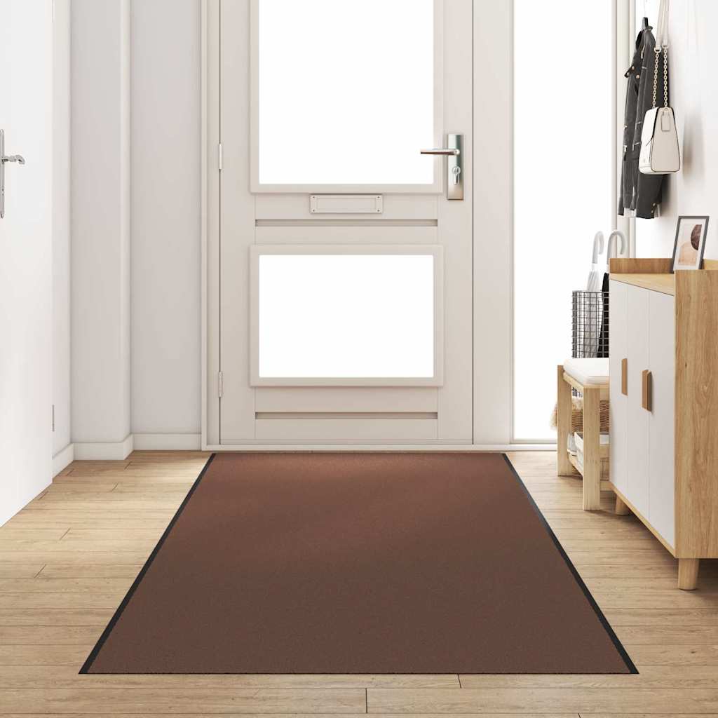 Vidaxx Felpudo marrón y negro 120 x 350 cm polipropileno y vinilo