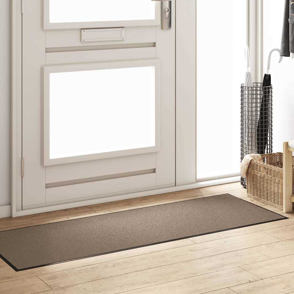 Vidaxx Felpudo beige y negro 60 x 180 cm polipropileno y vinilo