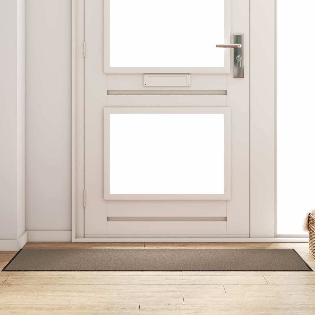 Vidaxx Felpudo beige y negro 60 x 180 cm polipropileno y vinilo