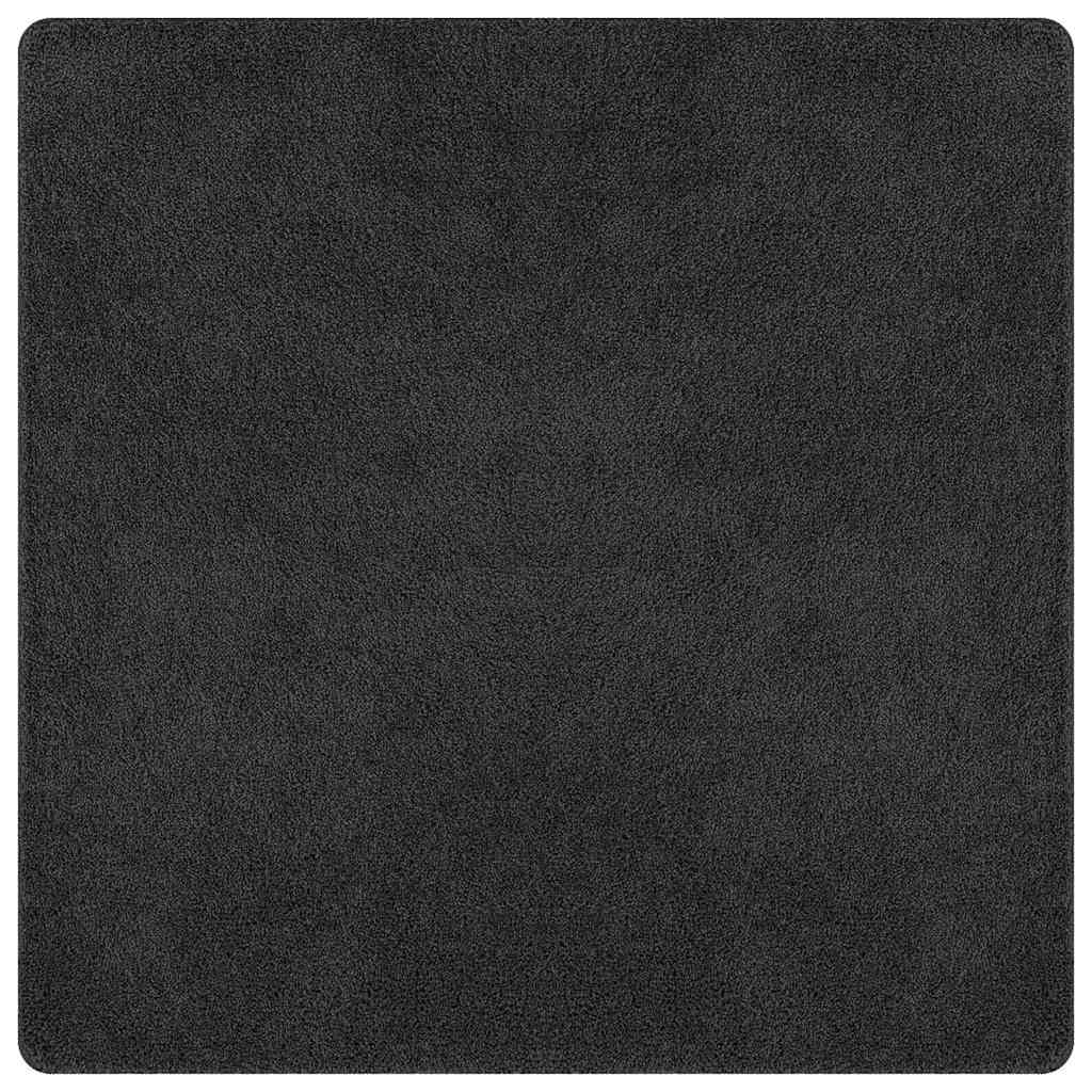 Vidaxl antislip shaggy tapijt donkergrijs 200 x 200 cm pp