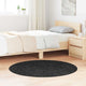 Vidaxl antislip shaggy tapijt donkergrijs 120 x 120 cm pp