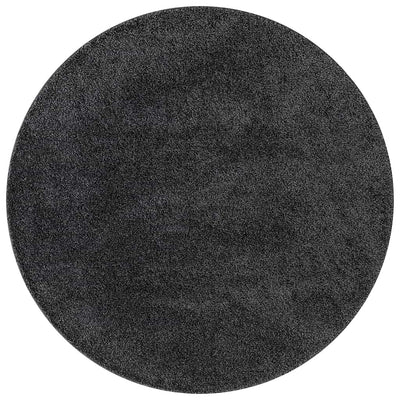 Vidaxl antislip shaggy tapijt donkergrijs 120 x 120 cm pp