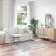 Vidaxl antislip shaggy tapijt grijs 160 x 160 cm pp