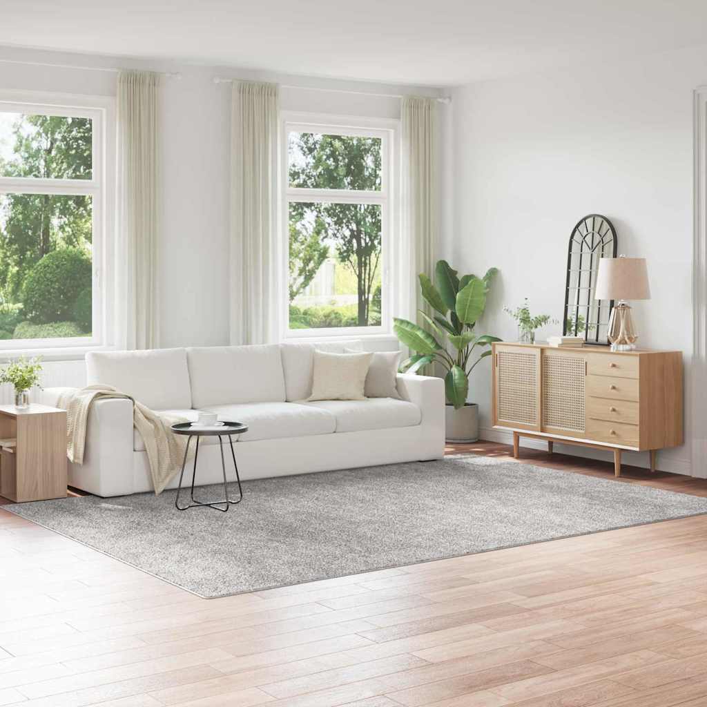 Vidaxl antislip shaggy tapijt grijs 240 x 340 cm pp