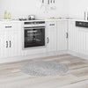 Vidaxl antislip shaggy tapijt grijs 90 x 90 cm pp