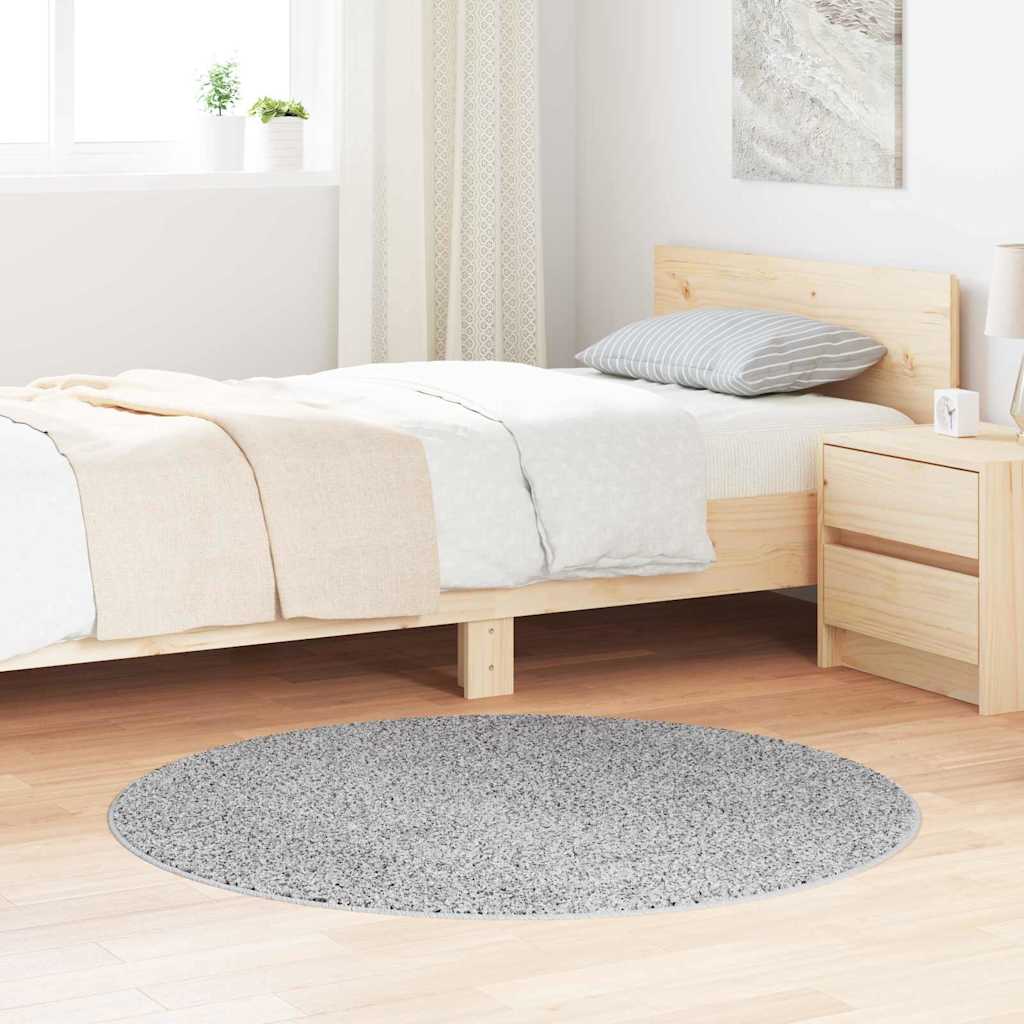 Vidaxl antislip shaggy tapijt grijs 120 x 120 cm pp