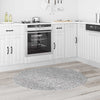 Vidaxl antislip shaggy tapijt grijs 120 x 120 cm pp