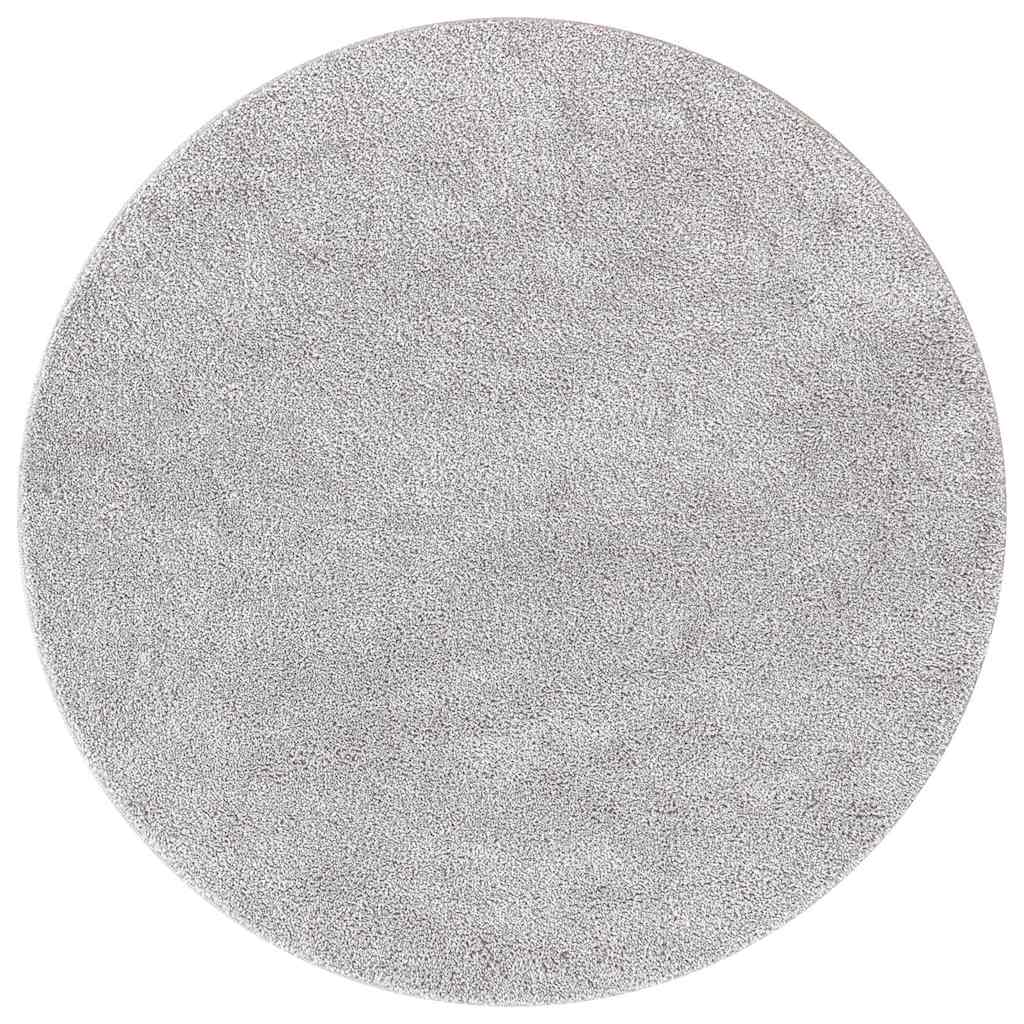 Vidaxl antislip shaggy tapijt grijs 120 x 120 cm pp