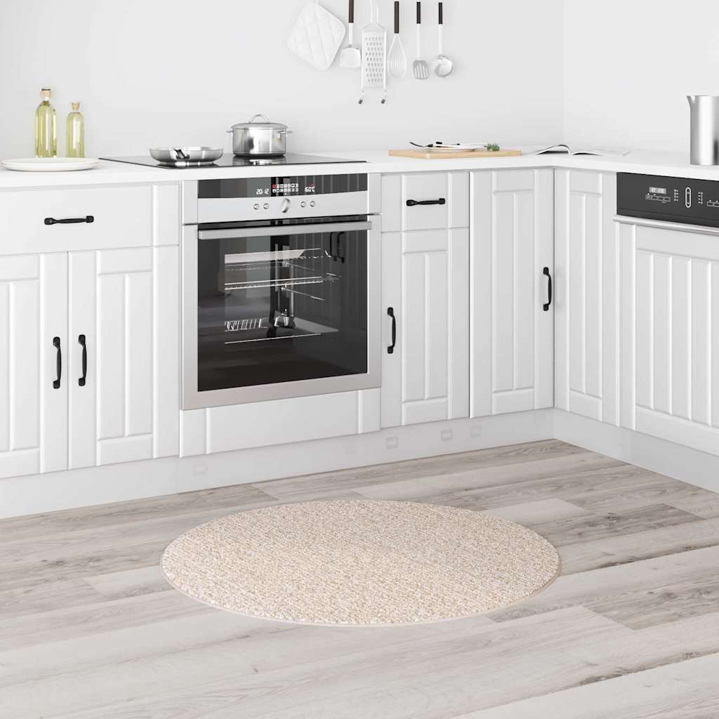 Vidaxx tappeto shaggy antiscivolo crema 90 x 90 cm pp