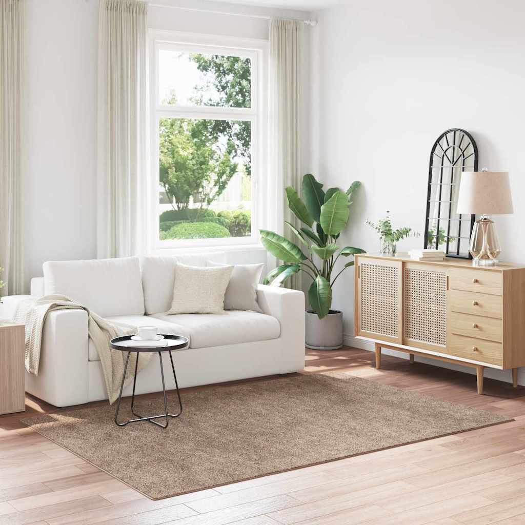 Vidaxx tappeto shaggy antiscivolo marrone 160 x 230 cm pp
