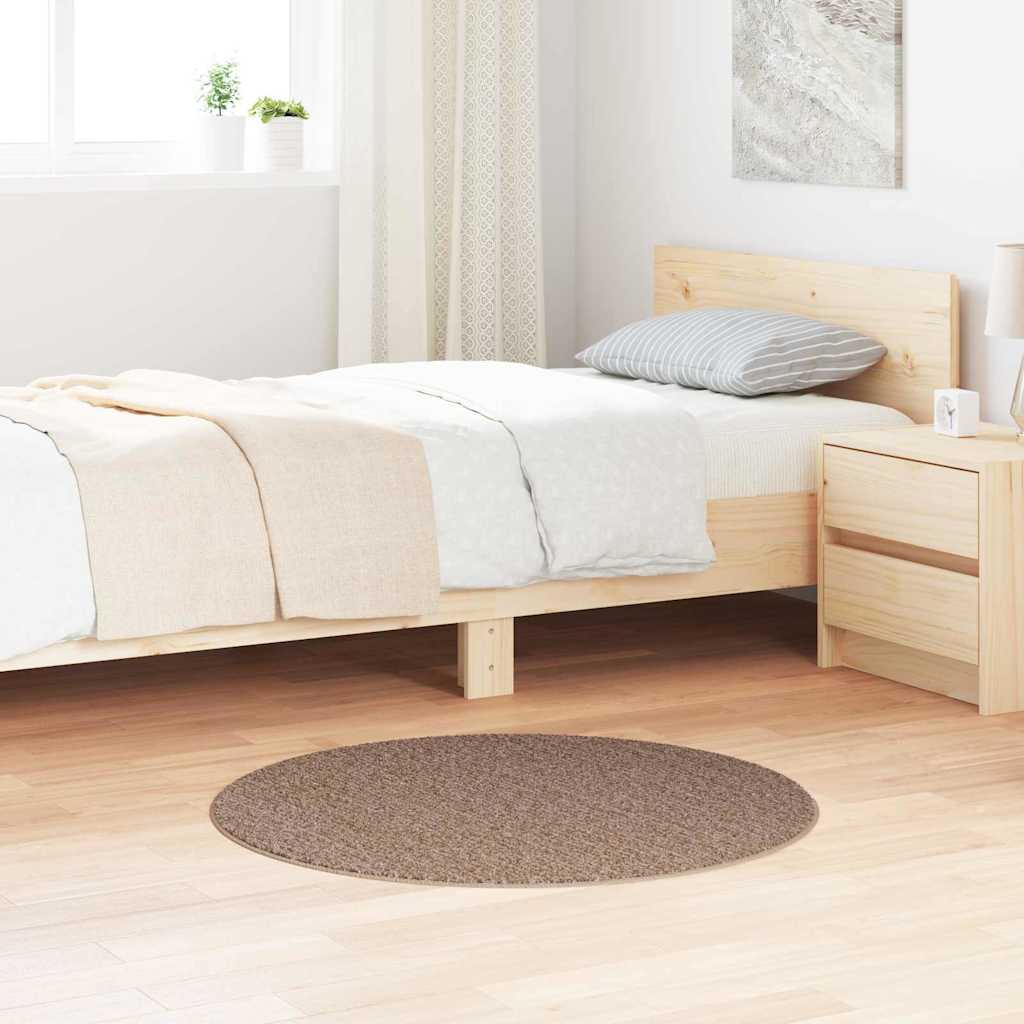 Vidaxx alfombra peluda antideslizante marrón 90 x 90 cm pp