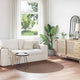 Vidaxl antislip shaggy tapijt bruin 160 x 160 cm pp