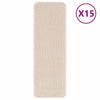 Vidaxx Tappetini per scale antiscivolo retro in lattice 15 pz crema 60 x 25 cm pp