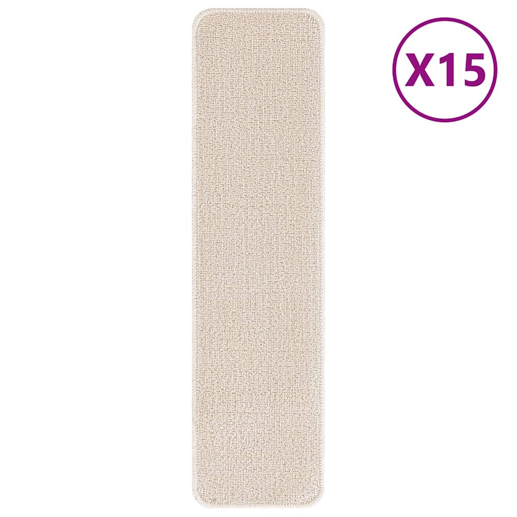 Vidaxx tappetini antiscivolo rettangolari 15 pz crema 75 x 20 cm pp