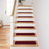 Tappetini per scale antiscivolo Vidaxx 15 pz rosso bordeaux 75 x 20 cm pp