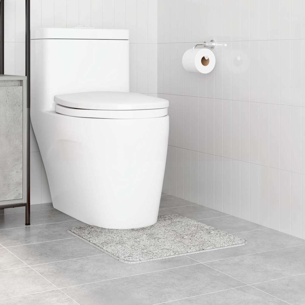 Vidaxl antislip badmat met toilet cut grijs 50 x 50 cm pp