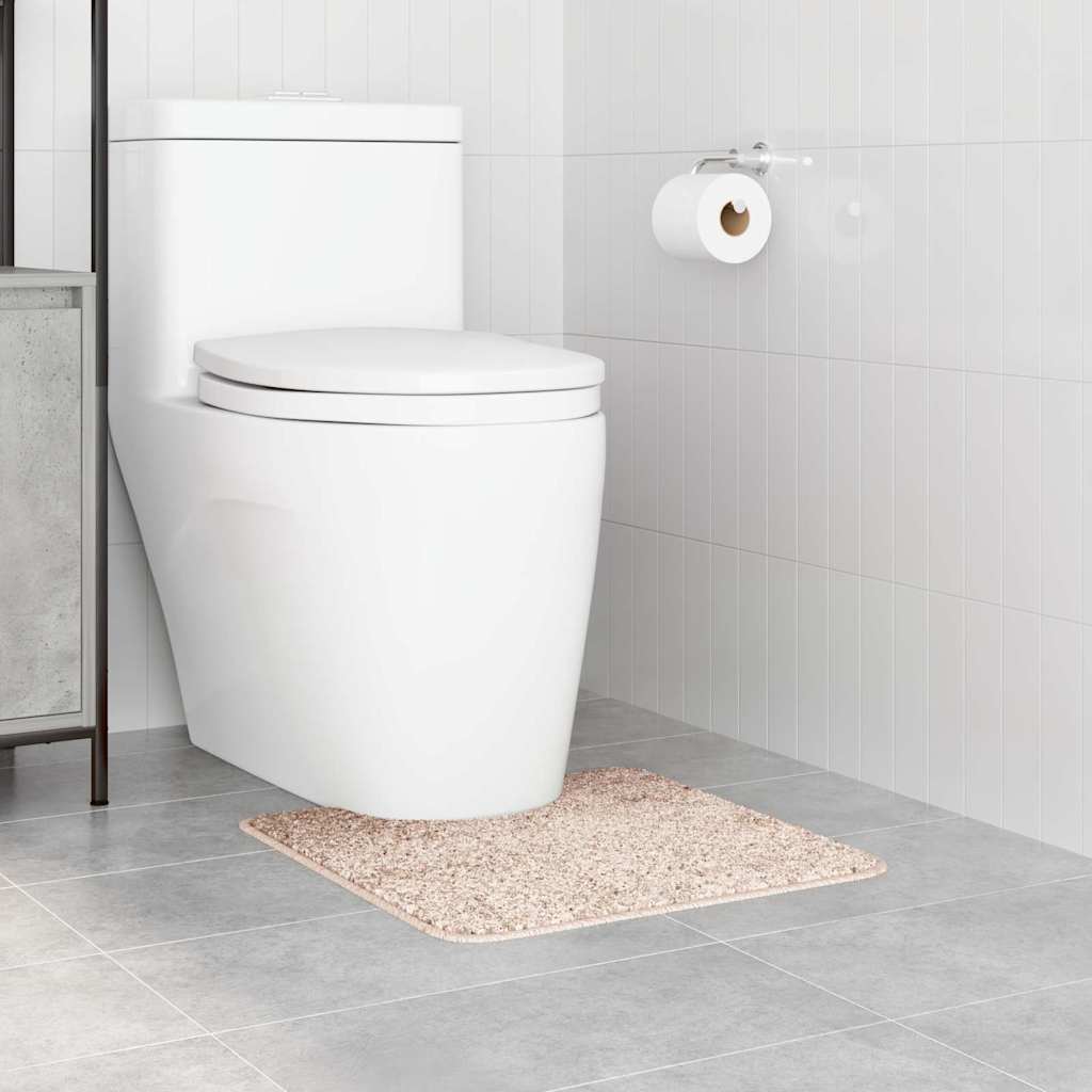 Vidaxl antislip badmat met toilet cut crème 50 x 50 cm pp