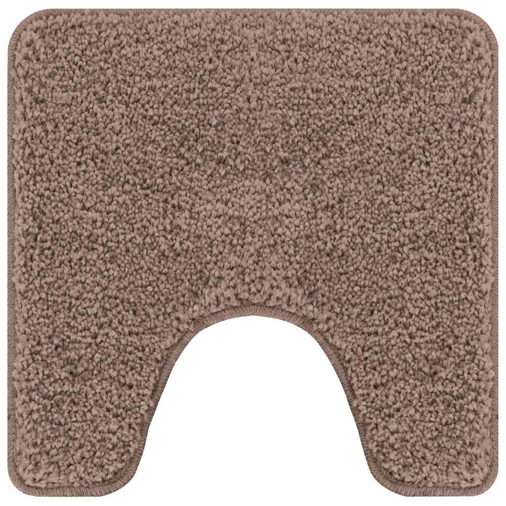 Vidaxl antislip badmat met toilet cut bruin 50 x 50 cm pp