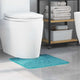 Vidaxl antislip badmat met toilet cut turquoise 50 x 50 cm pp