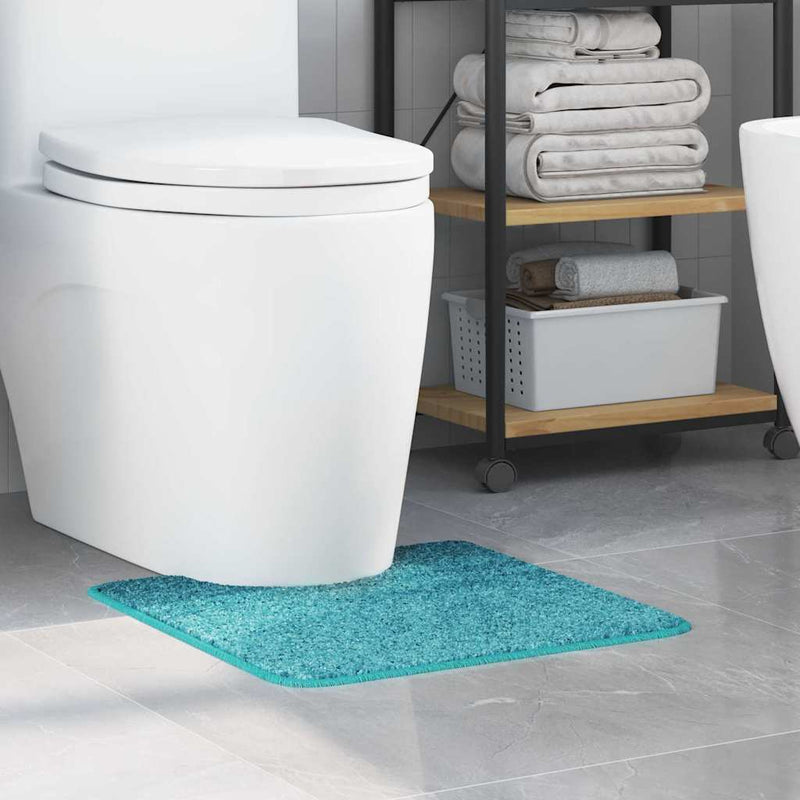 Vidaxl antislip badmat met toilet cut turquoise 50 x 50 cm pp