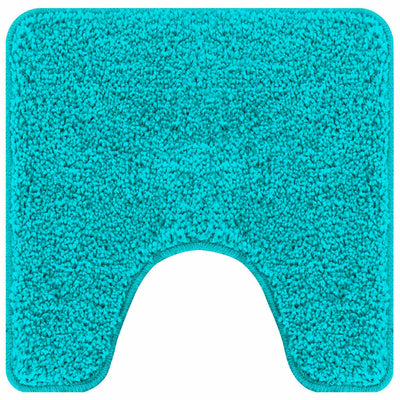 Vidaxl antislip badmat met toilet cut turquoise 50 x 50 cm pp
