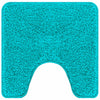 Vidaxl antislip badmat met toilet cut turquoise 50 x 50 cm pp