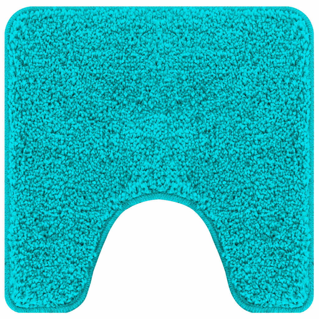 Vidaxl antislip badmat met toilet cut turquoise 50 x 50 cm pp
