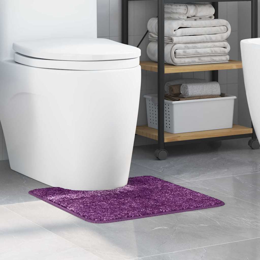 Vidaxx tappeto da bagno antiscivolo con taglio WC viola 50 x 50 cm pp
