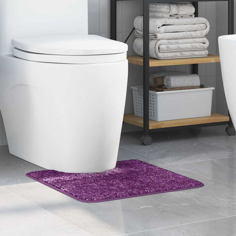 Vidaxl antislip badmat met toilet cut paars 50 x 50 cm pp