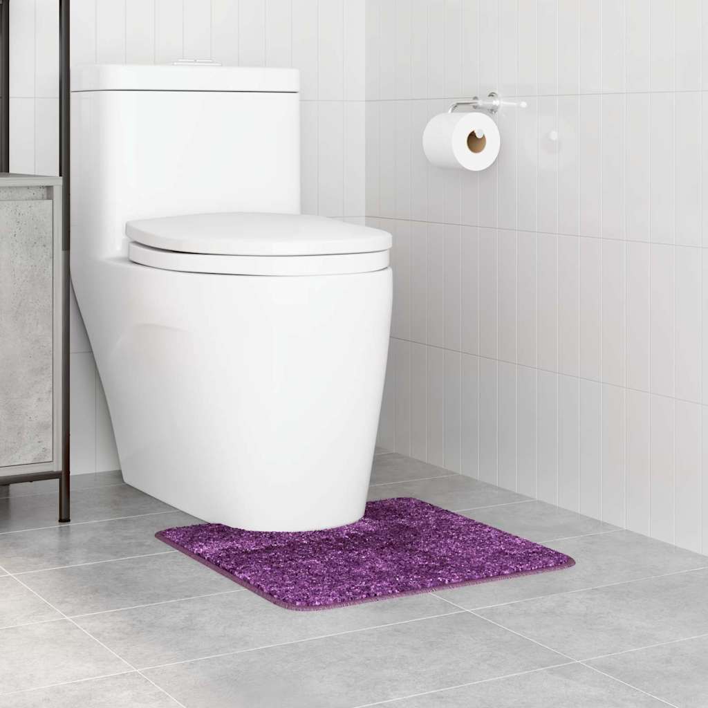 Vidaxx tappeto da bagno antiscivolo con taglio WC viola 50 x 50 cm pp