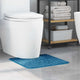 Vidaxx tappeto da bagno antiscivolo con taglio WC blu 50 x 50 cm pp