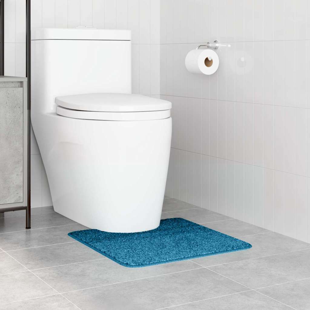 Vidaxx tappeto da bagno antiscivolo con taglio WC blu 50 x 50 cm pp