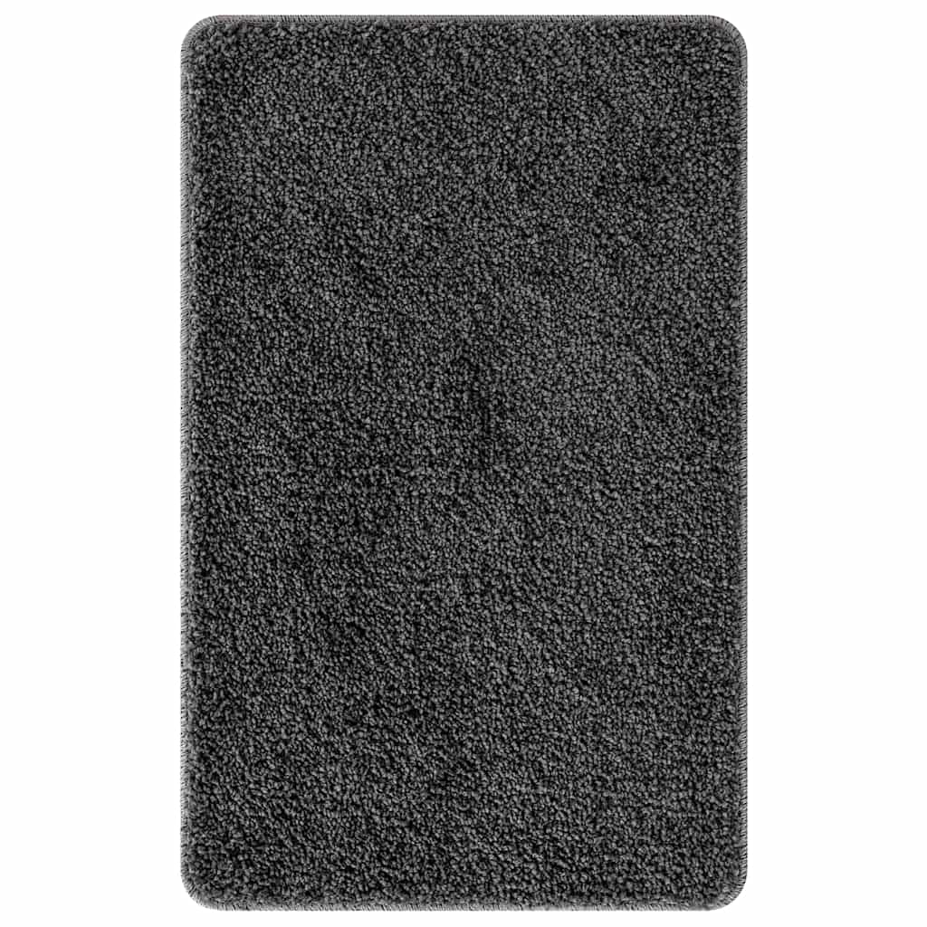 Vidaxl antislip badmat donkergrijs 60 x 90 cm pp