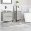 Set tappetini da bagno antiscivolo Vidaxx 2 pezzi grigio pp